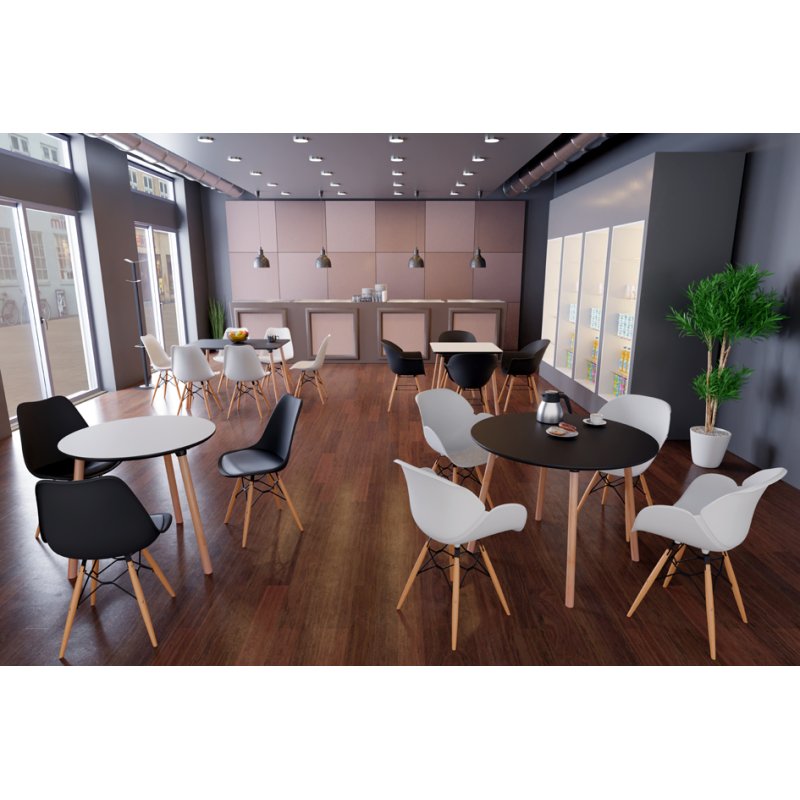 PAPERFLOW bistro table PALOMBA, round, black